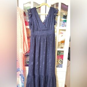 EUC Autumn Navy Midi Dress. Size 10